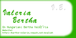 valeria bertha business card